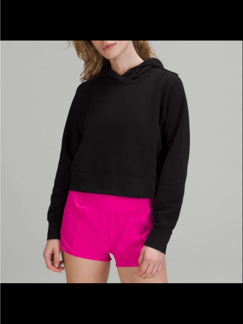 Lululemon Loungeful Cropped Hoodie Black Size 4